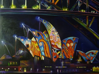 Vivid –  Lighting the Sails-Luna Park on the Opera House